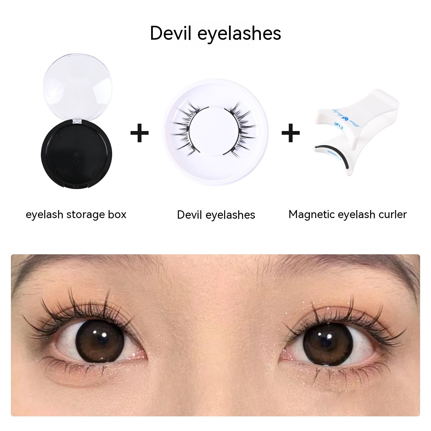 Upgraded Devil Elf Magnetic False Eyelashes with Adhesive-Free Refill - Teleplus Adhesive Free magnetic adhesive free