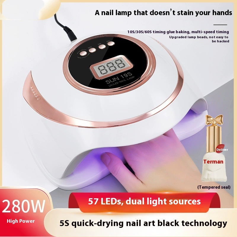 Upgraded Nail Art Phototherapy Lamp 150W Fast Drying UV LED - upgraded nail art phototherapy lamp