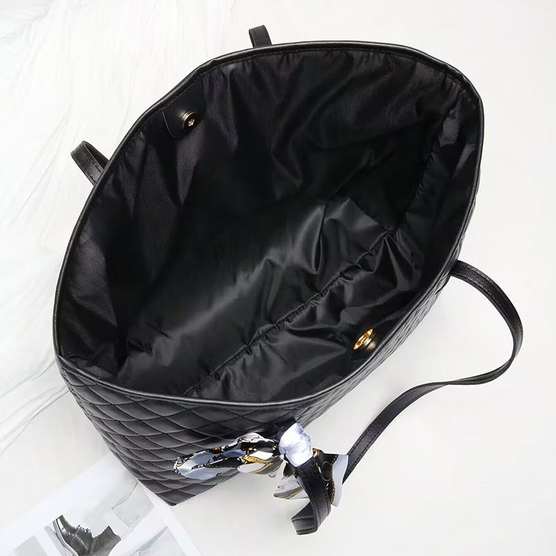 Urban Black PU Hard Tote Bag for Travel and Everyday - Teleplus Daily medium tote bag