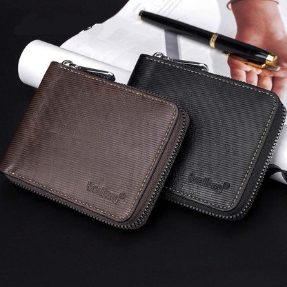 Urban Embossed Leather Wallet with Anti-Theft Wear-Resistant Material - urban embossed leather wear-resistant wallet