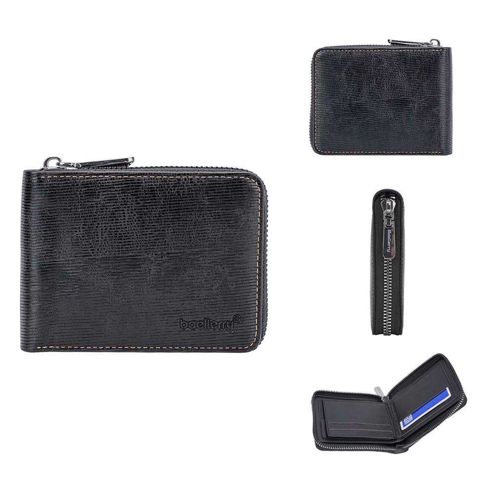 Urban Embossed Leather Wallet with Anti-Theft Wear-Resistant Material - urban embossed leather wear-resistant wallet