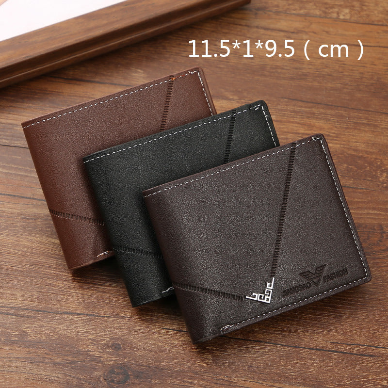 Urban Geometric Pattern PU Leather Wallet with Anti-Theft Card Slot for the United States - So Simple Even Your Cards