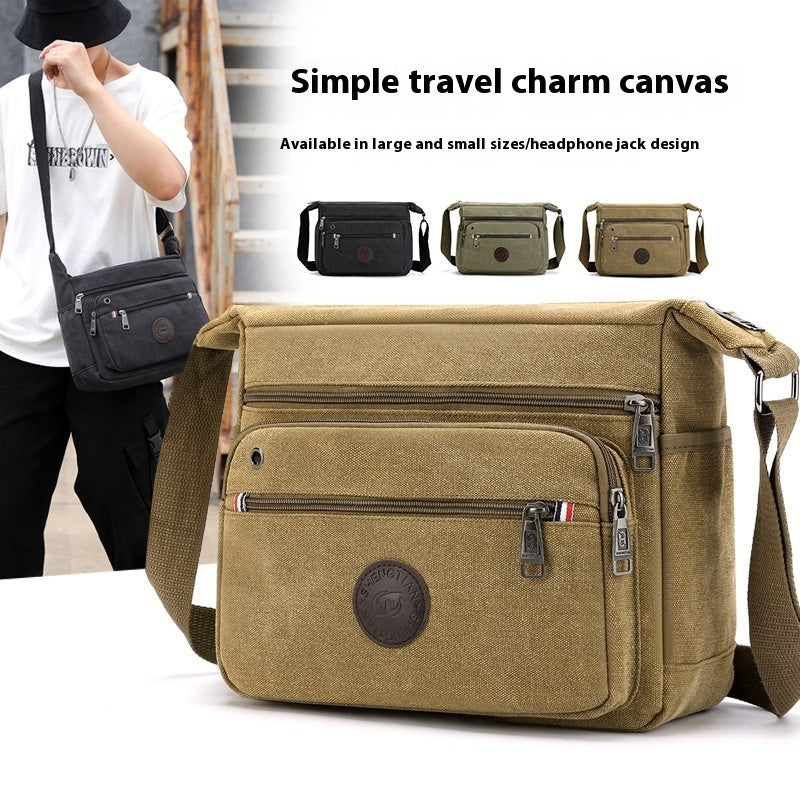 Urban Large Shoulder Messenger Bag for Men in Khaki Black Brown Green - Teleplus the US shoulder messenger bag united