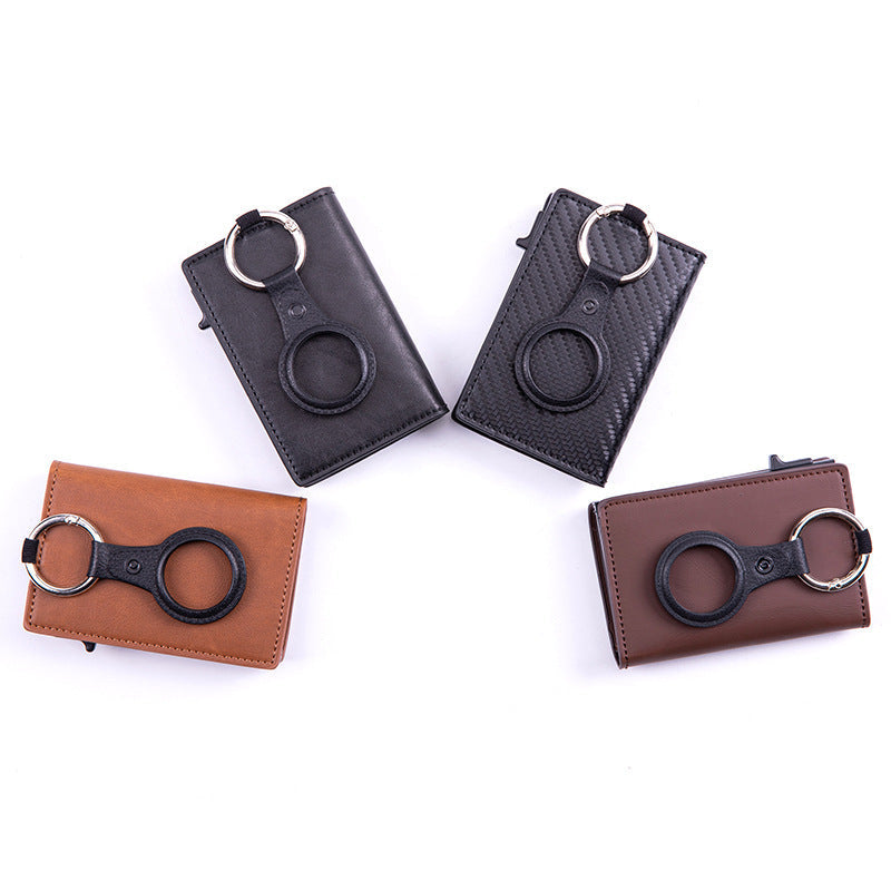 Urban PU Leather Credit Card Holder for Apple Users in the United States - Never Lose It Again with Our Snazzy AirTag