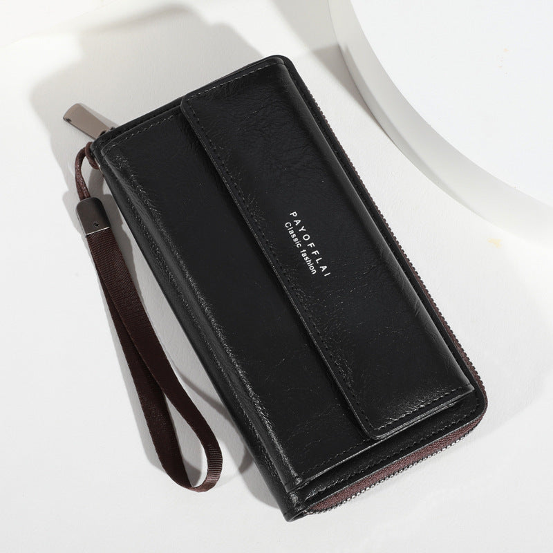 Urban Simple Leather Wallet for Men and Women Black Brown PU - Teleplus