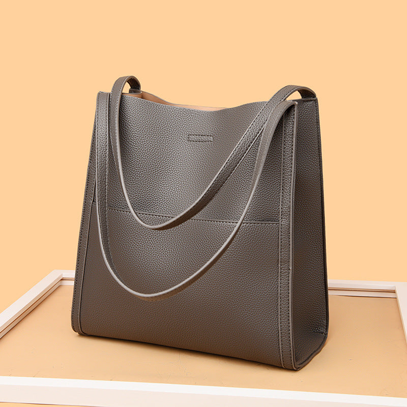 Urban Style Large Capacity Totes with Multiple Pockets and Soft PU Material - Teleplus large capacity totes