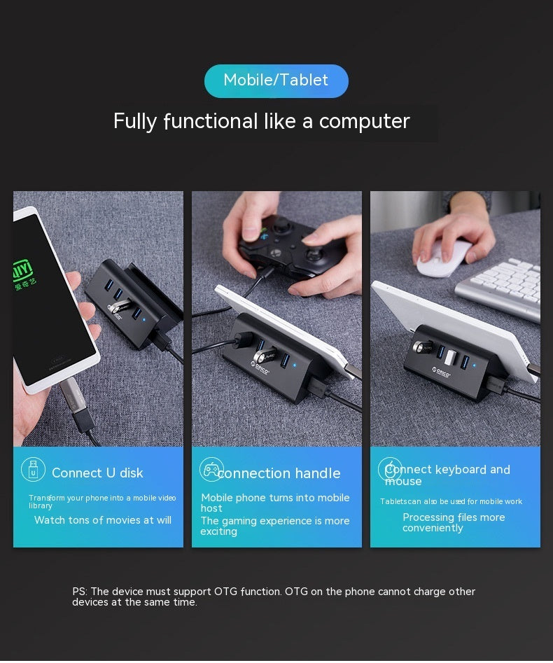 USB Deconcentrator High-speed Bracket Multi-interface External Hub - USB Deconcentrator High-Speed External Power Hub