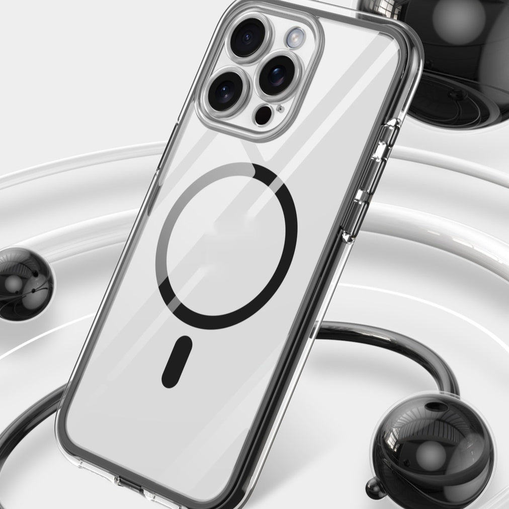 Transparent Shatter Resistant Phone Case with Shockproof and Heat Dissipation Features - Magnetic Suction transparent