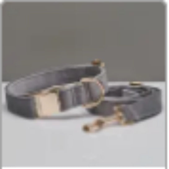 Velvet Dog Collar with Bow Tie Metal Buckle and Soft Cotton Lining - dog collar