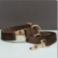 Velvet Dog Collar with Bow Tie Metal Buckle and Soft Cotton Lining - dog collar