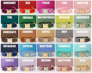 Velvet Dog Collar with Metal Buckle Bow Tie and Soft Cotton Lining - dog collar