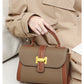 Versatile Advanced Texture Fashion Handbag with Genuine Leather and Elephant Gray Design - Teleplus versatile advanced