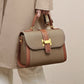 Versatile Advanced Texture Fashion Handbag with Genuine Leather and Elephant Gray Design - Teleplus versatile advanced