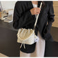 Versatile Bucket Bag Messenger with Soft PU Surface and Magnetic Snap - versatile bucket bag messenger