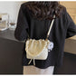 Versatile Bucket Bag Messenger with Soft PU Surface and Magnetic Snap - versatile bucket bag messenger