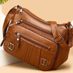 Versatile Casual Retro Messenger Bag with Shoulder Strap and Inner Zipper Pocket - Teleplus for Daily Use shoulder