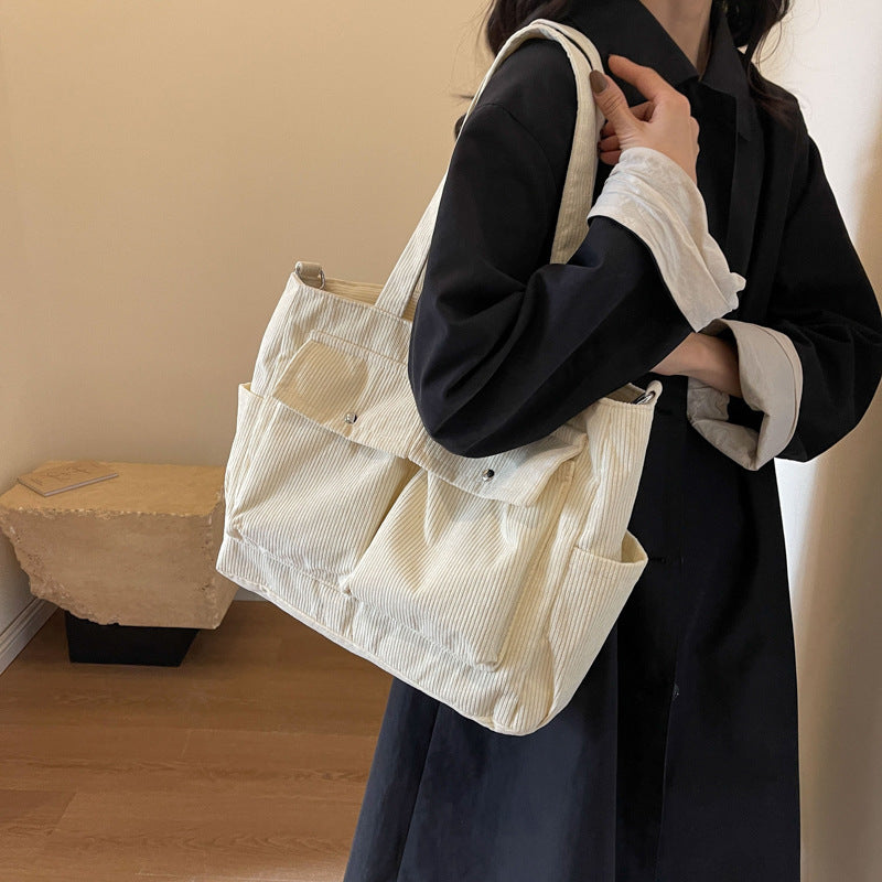 Versatile Commuting Crossbody Tote Bag with Velvet Finish and Multiple Colors - Teleplus in versatile commuting