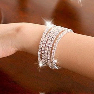 Versatile Diamond Full Diamond Elastic Bracelet - Versatile Diamond Full Elastic Bracelet for Any Occasion