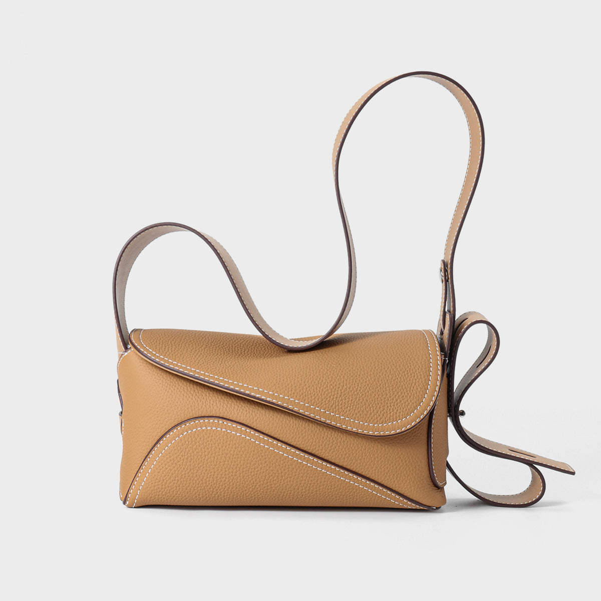 Versatile Fashion Shoulder Bag with Cowhide Leather and Oblique Design - Teleplus versatile fashion shoulder oblique