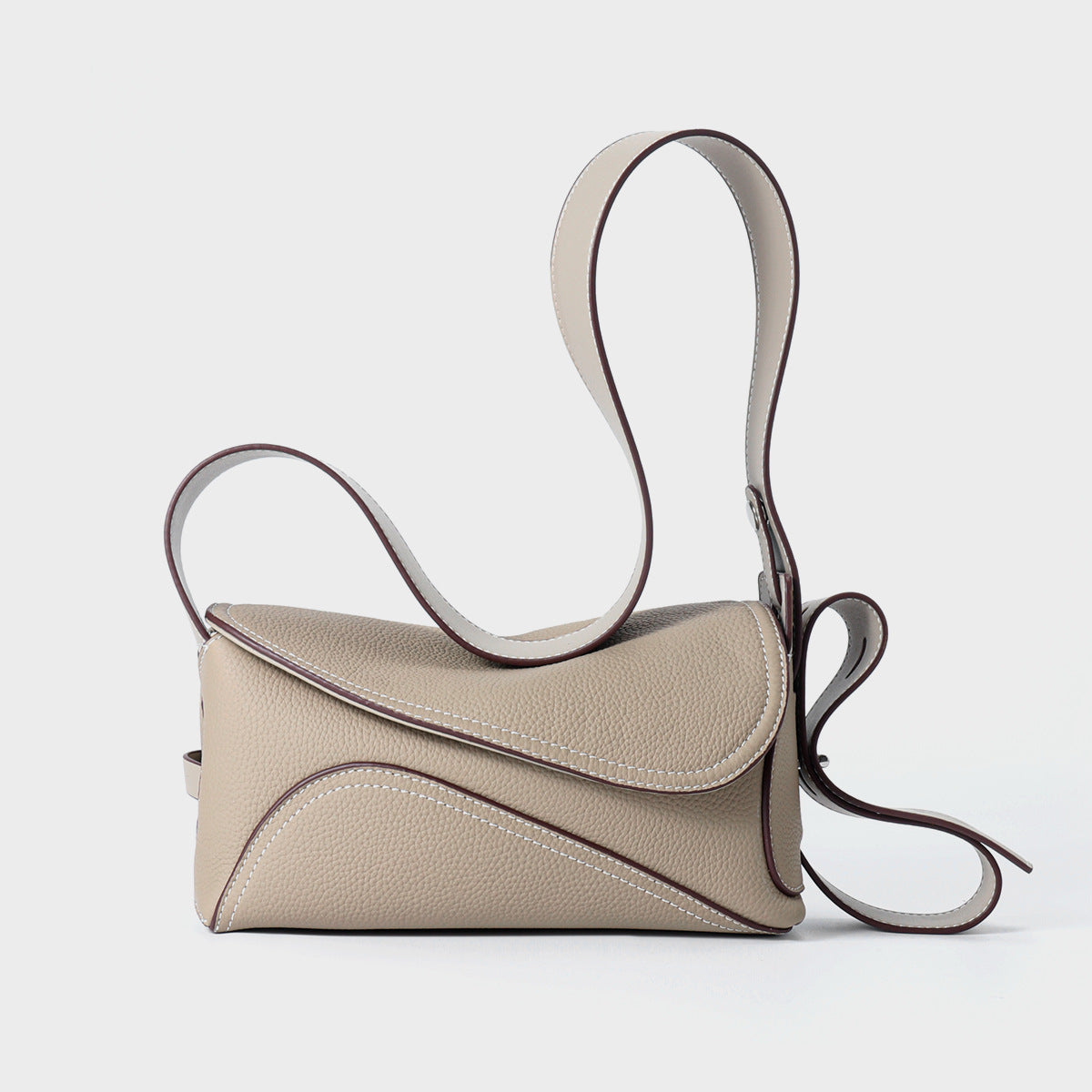 Versatile Fashion Shoulder Bag with Cowhide Leather and Oblique Design - Teleplus versatile fashion shoulder oblique