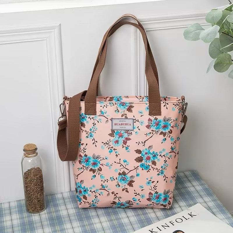 Versatile Large Capacity Floral Canvas Crossbody Shoulder Bag for Daily - Use versatile large capacity floral canvas