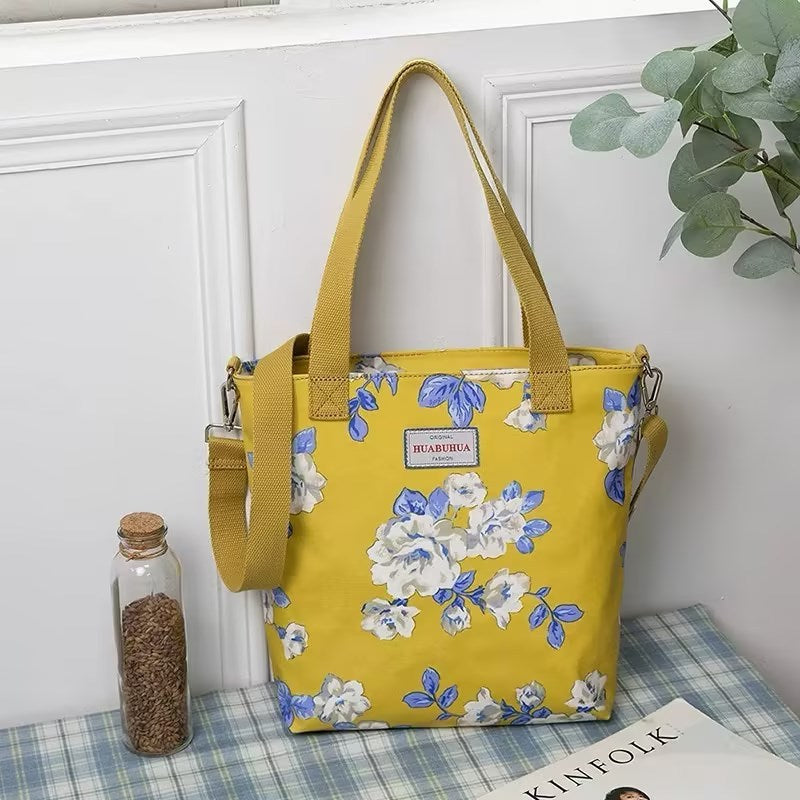 Versatile Large Capacity Floral Canvas Crossbody Shoulder Bag for Daily - Use versatile large capacity floral canvas