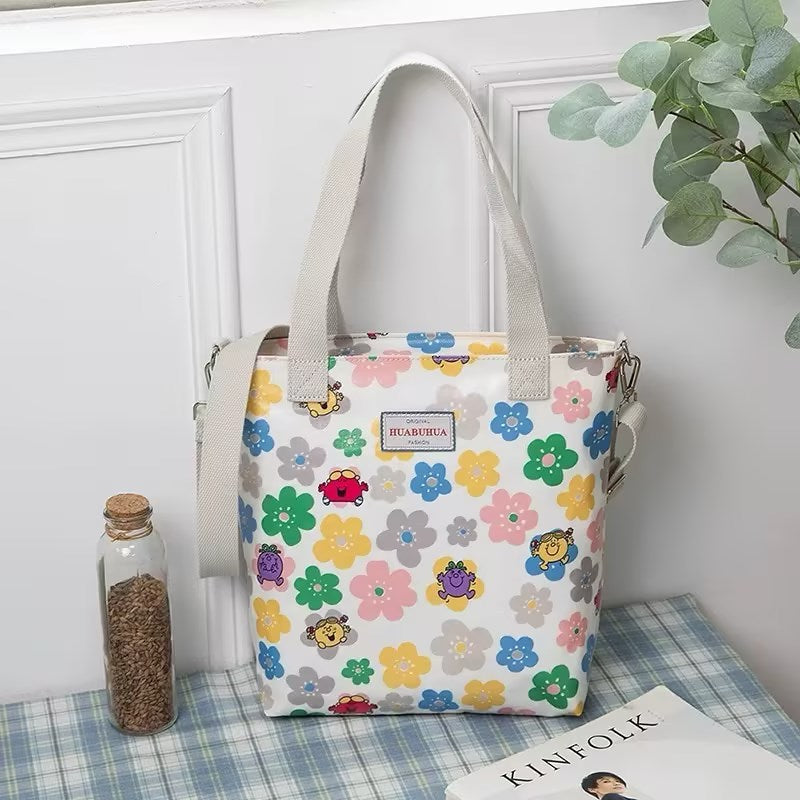 Versatile Large Capacity Floral Canvas Crossbody Shoulder Bag for Daily - Use versatile large capacity floral canvas