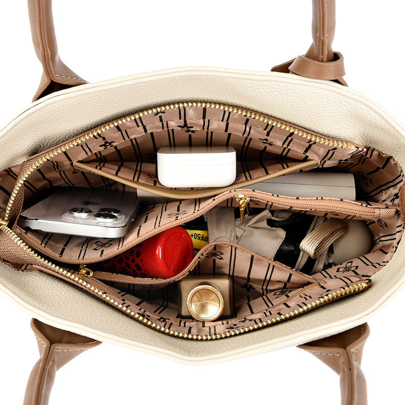 Versatile Retro Minimalist Crossbody Bag in Polyester with Sandwiched Pocket - for Daily Use versatile retro minimalist