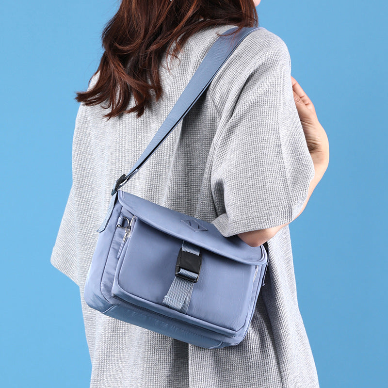 Versatile Simple Shoulder Bag in Polyester with Three-Dimensional Pocket - crossbody versatile simple shoulder bag
