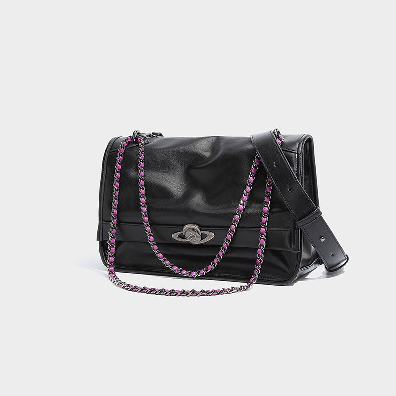 Versatile Single Shoulder Crossbody Bag with Soft Touch Chain for Daily - Teleplus soft touch chain versatile single