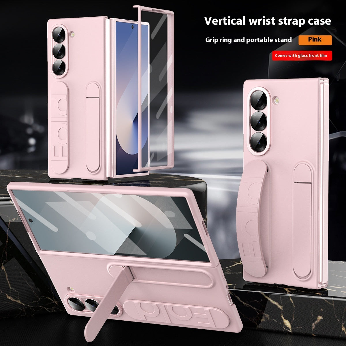 Vertical Wrist Strap Phone Case with Bracket and Shockproof Design - Teleplus vertical wrist strap bracket phone