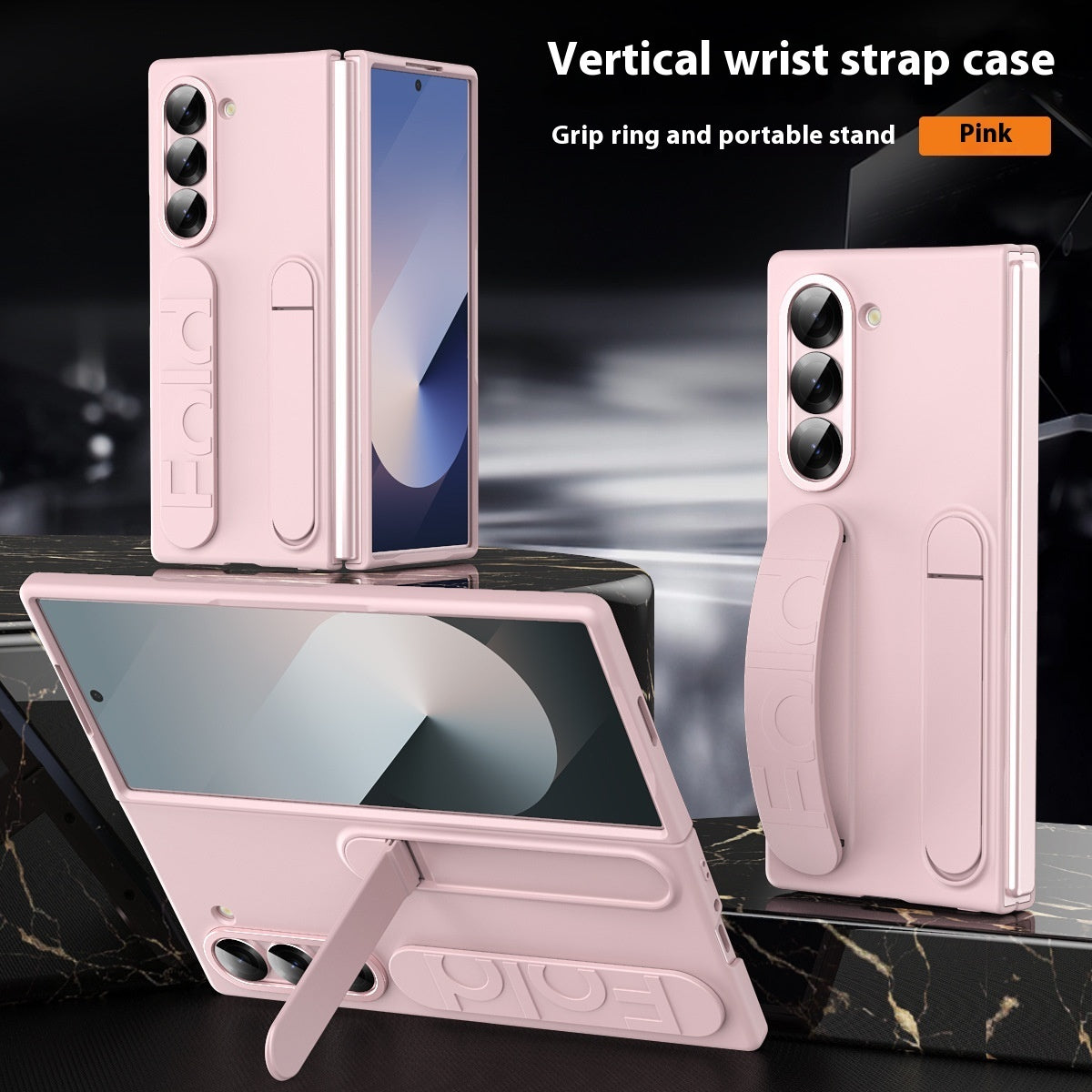 Vertical Wrist Strap Phone Case with Bracket and Shockproof Design - Teleplus vertical wrist strap bracket phone