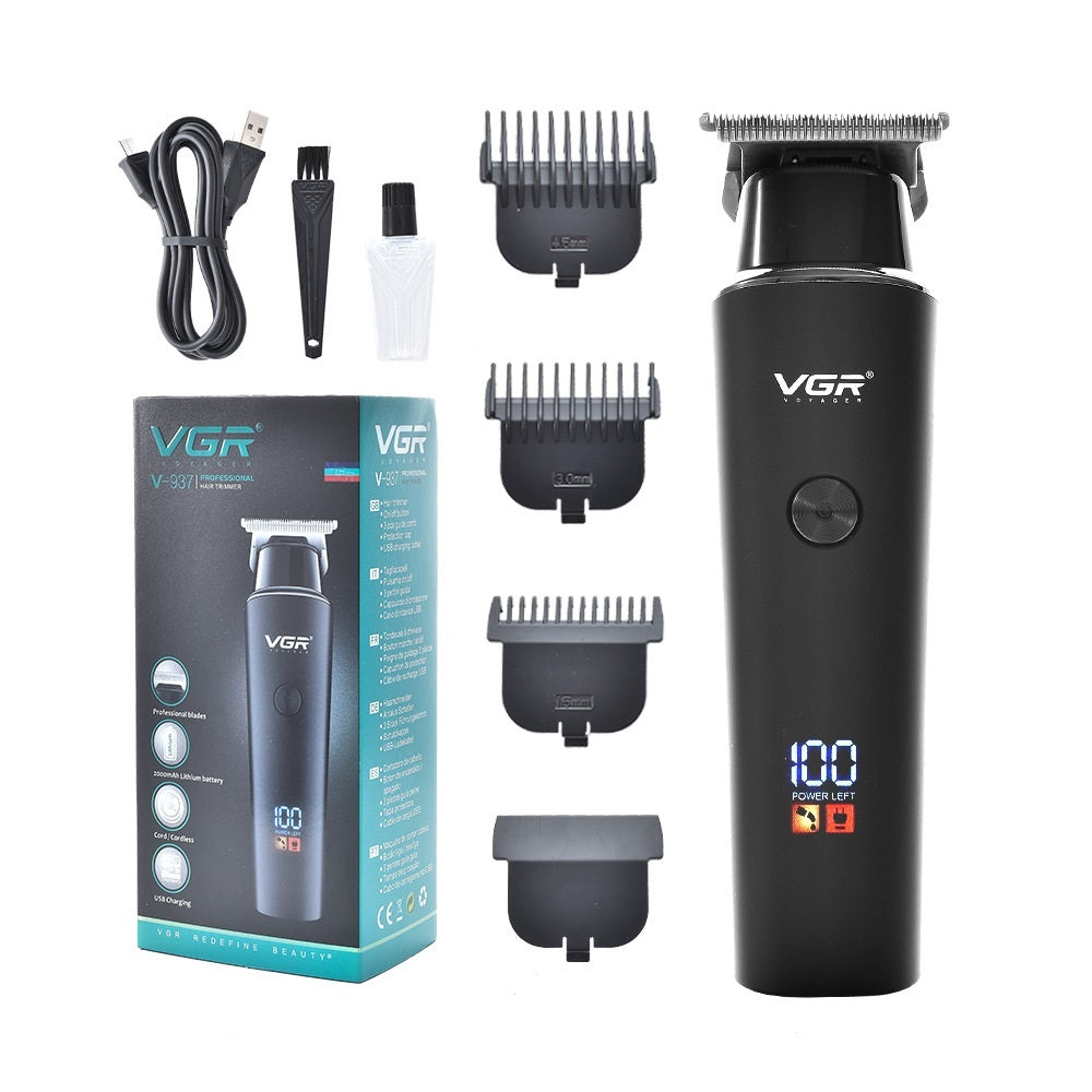 VGR937 Electric Clipper with LCD Display Dual-Purpose Power and Washable Blade - Teleplus vgr937 electric clipper lcd