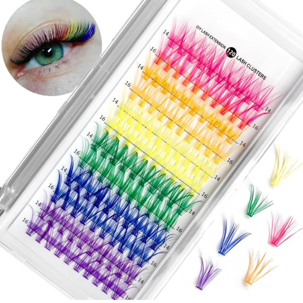 Vibrant Colored Lash Clusters for Manga Individual Lashes and - Teleplus colored lash clusters manga individual lashes