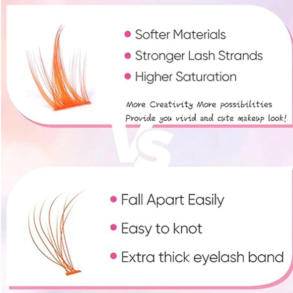 Vibrant Colored Lash Clusters for Manga Individual Lashes and - Teleplus colored lash clusters manga individual lashes