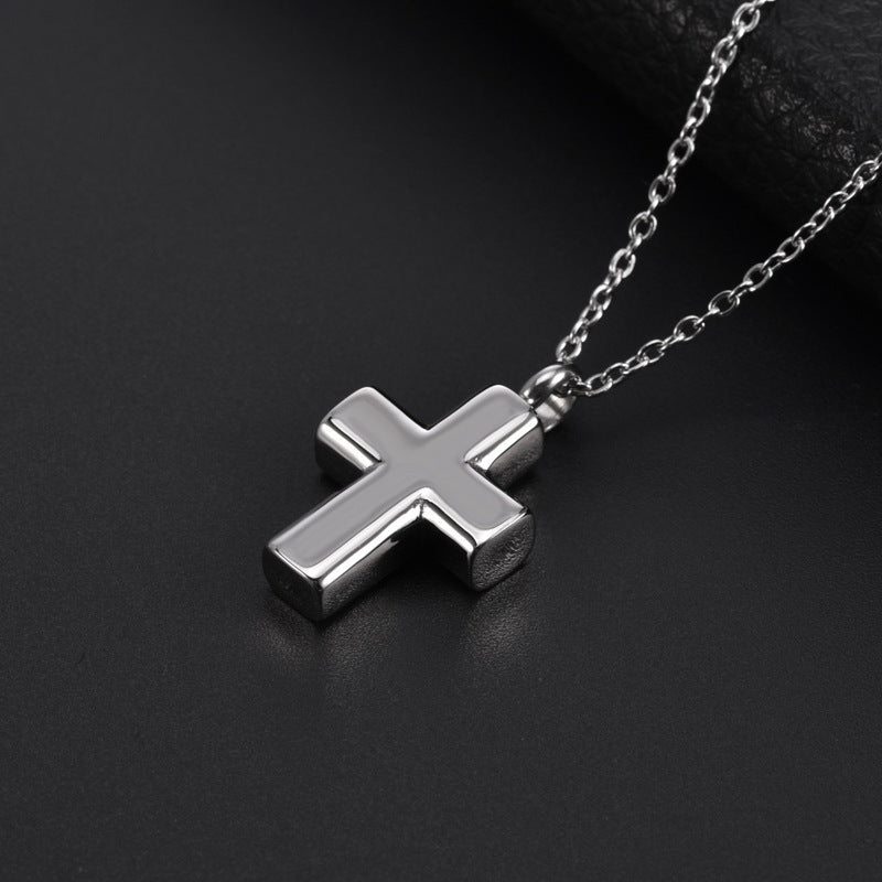 Vintage Cross Pendant Men’s And Women’s Stainless Steel Hip Hop Trend Necklace - Vintage Stainless Steel Cross