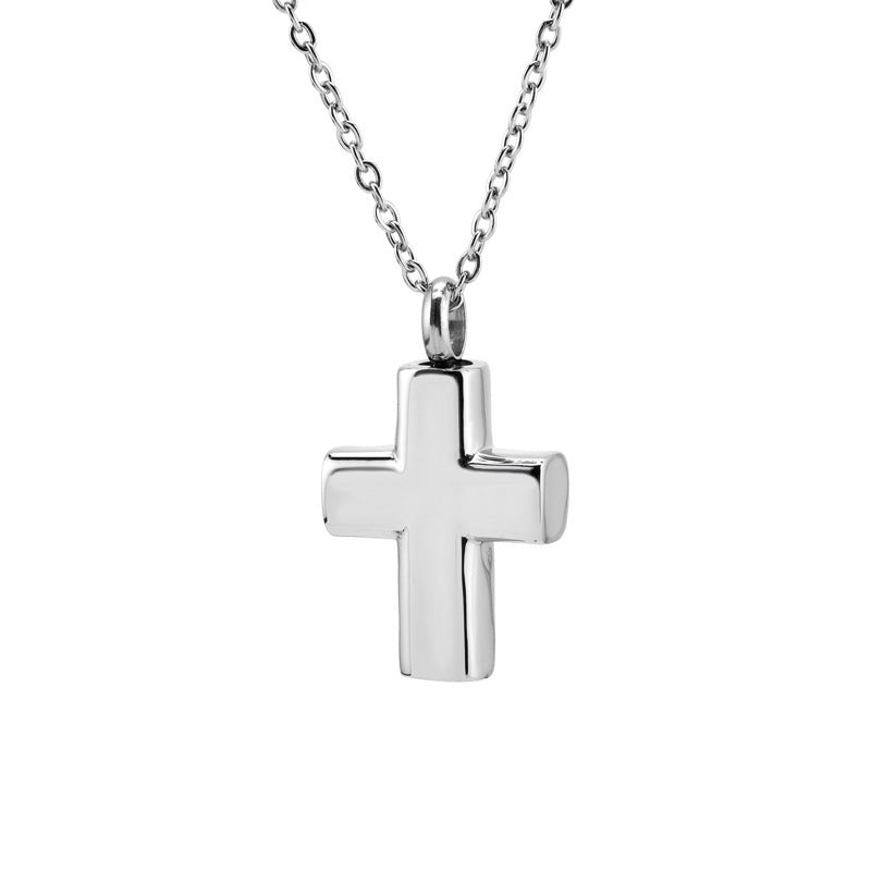 Vintage Cross Pendant Men’s And Women’s Stainless Steel Hip Hop Trend Necklace - Vintage Stainless Steel Cross