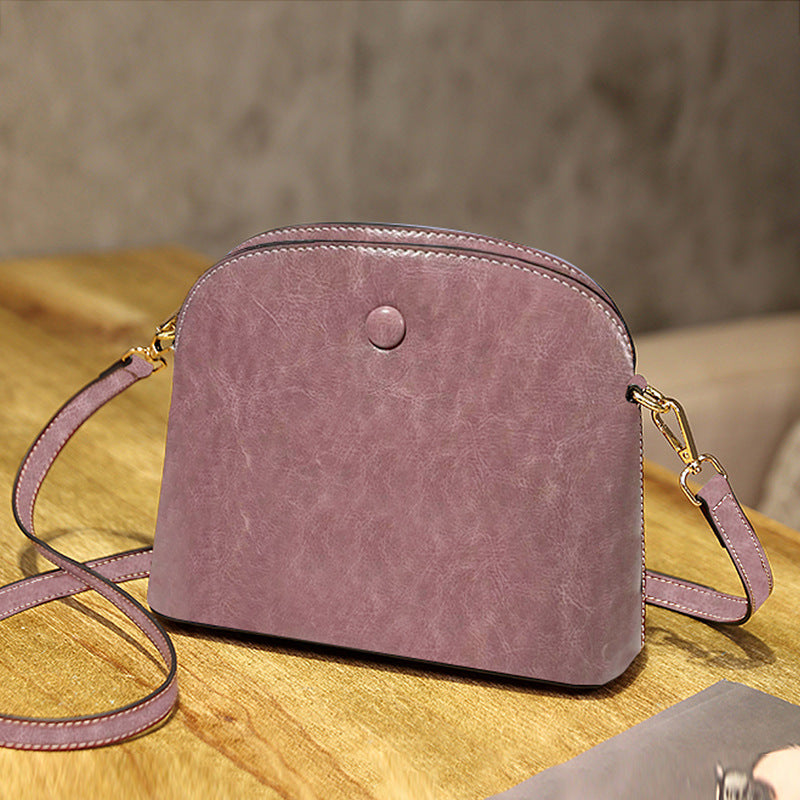 Vintage Female Leather Crossbody Bag with Niche Brown and Burgundy Options - Teleplus niche female leather crossbody bag