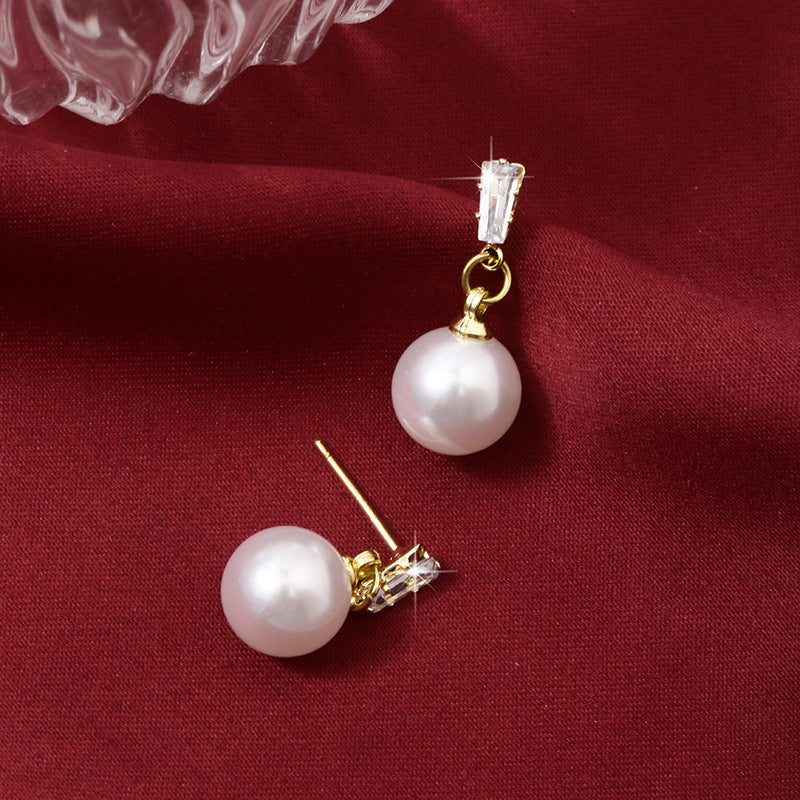 Vintage Pearl Stud Earrings Simple Fashion Elegant French Style - Earrings So Fancy Even Your Grandma Would Approve