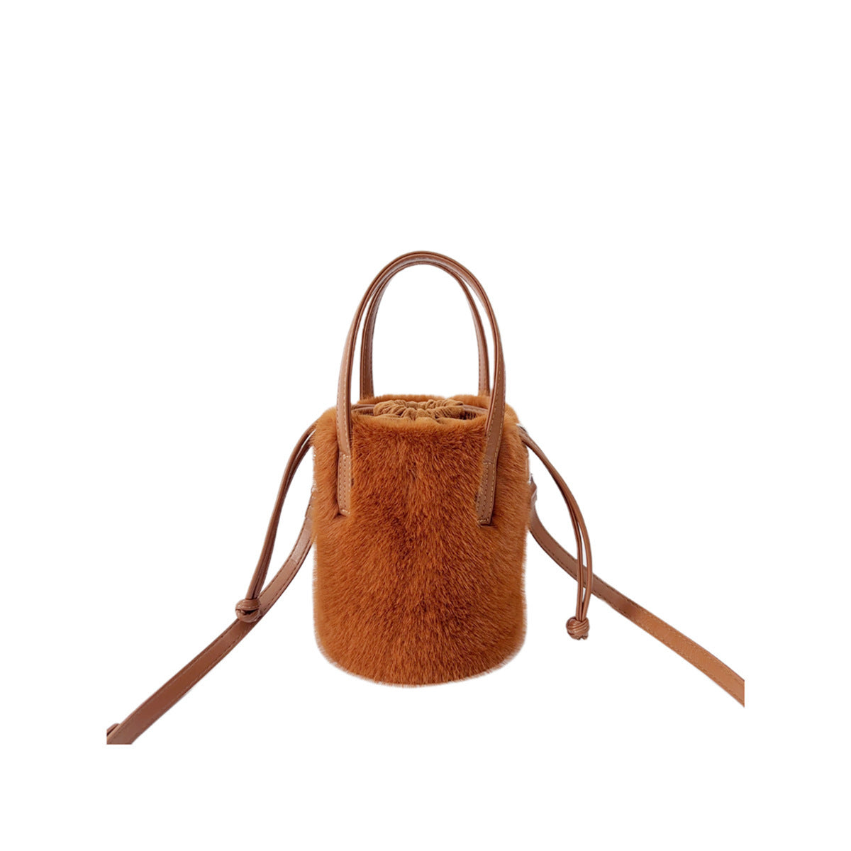 Vintage Plush Hand Bag Bucket Tote for Women with Multi-Color Options - Teleplus bucket vintage plush hand bag