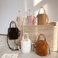 Vintage Plush Hand Bag Bucket Tote for Women with Multi-Color Options - Teleplus bucket vintage plush hand bag