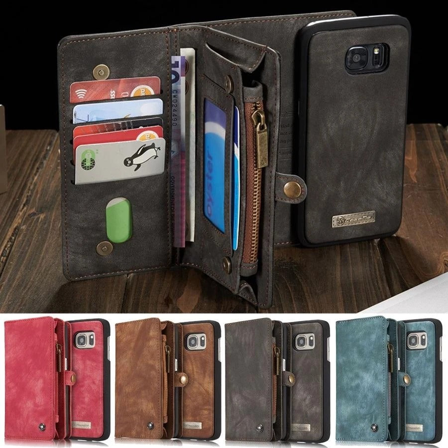 Vintage split leather phone case for Samsung Galaxy Note8 and S8 Plus - Split Leather Phone Case Huawei vintage