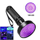 Violet Fluorescent Agent Detection Flashlight with 800 Power Supply - violet flashlight fluorescent agent detection lamp