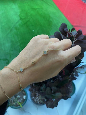 VIP Branded Hand Chain Bracelet Modern Elegant Eastern Inspired Jewelry - hand chain vip branded bracelet