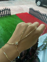 VIP Gold Sequin North Star Hand Chain Bracelet Radiant Elegant Jewelry - Teleplus north star vip gold sequin hand chain