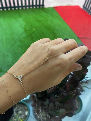 VIP Queen Hand Chain Bracelet Elegant Regal Jewelry for Women - vip queen hand chain bracelet