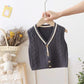 Viscous Fiber Leisure Beige Baby Sweater Vest Outwear in Multiple Sizes - Teleplus baby sweater vest outwear