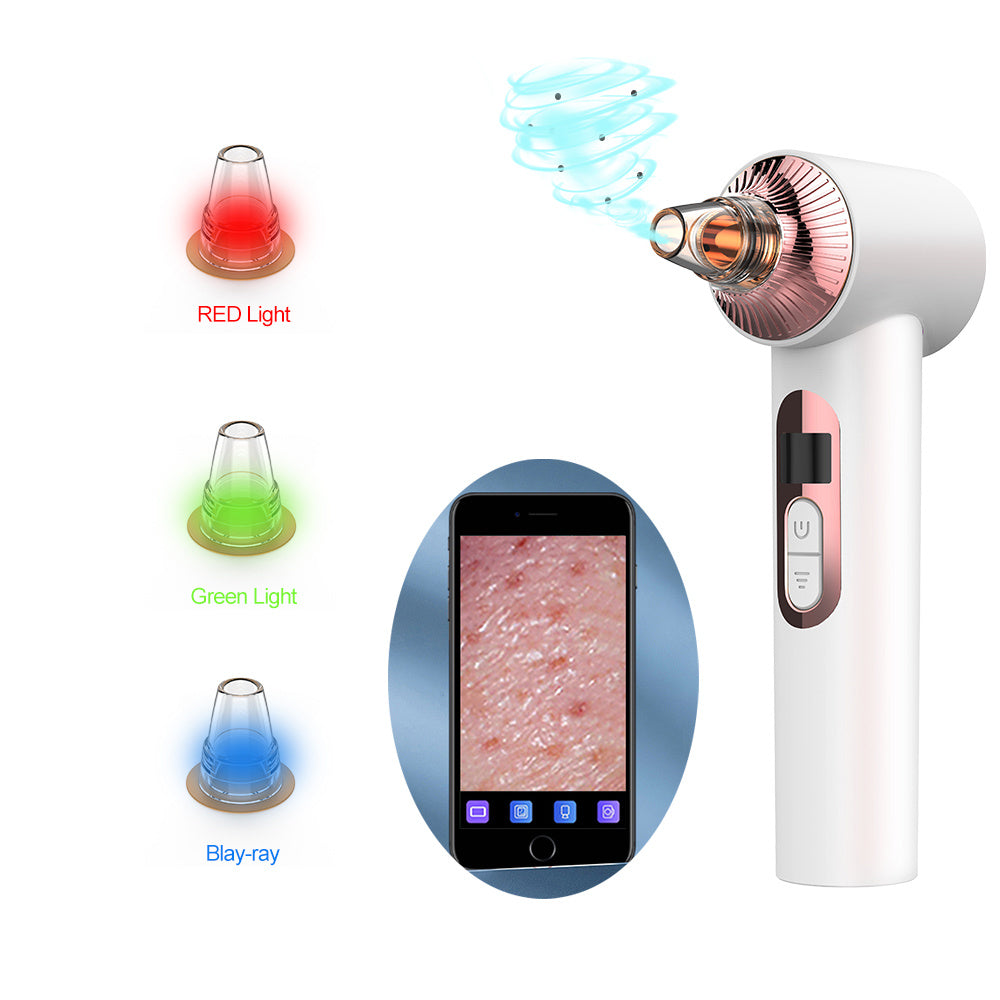 Visual Blackhead Instrument Small with Color Light for Acne and Oil Control - Eliminate Blackheads Bubble Beauty Magic