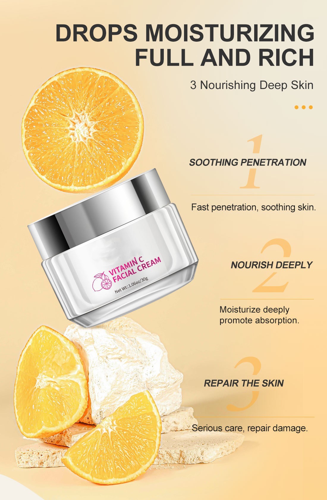 Vitamin C Face Cream Skin Care Products - Face Cream So Good Even Citrus Would Approve