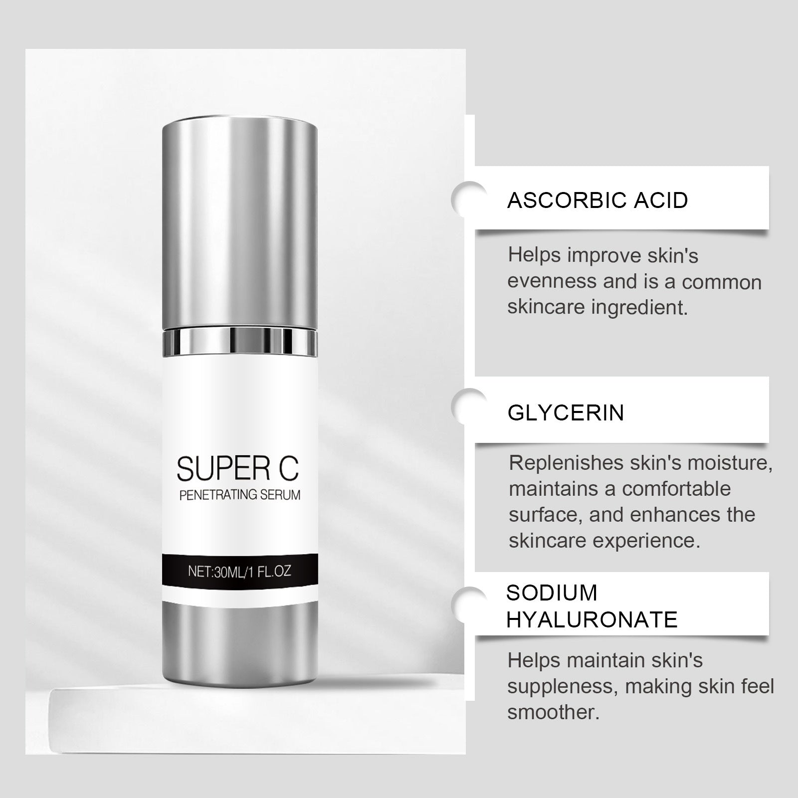 Vitamin C Face Serum Brightening Anti Aging Hydrating Skin Care